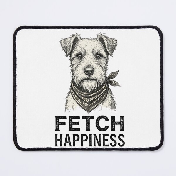 Item preview, Fetch Happiness Hand Drawn Terrier Schnauzer Sketch designed and sold by GiggleInkTees.
