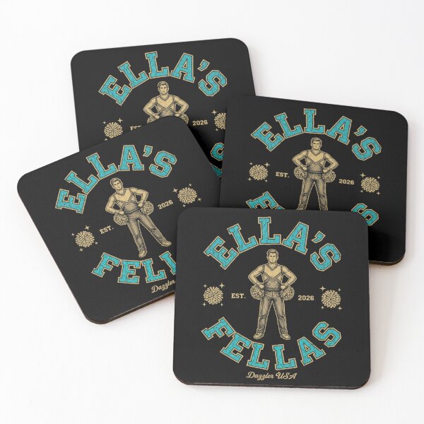 Item preview, Ellas Fellas Dazzler Cheer Fan Squad Teal Gold Shirt designed and sold by SofenArt.