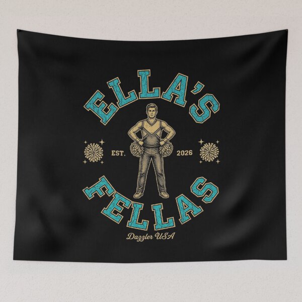 Item preview, Ellas Fellas Dazzler Cheer Fan Squad Teal Gold Shirt designed and sold by SofenArt.