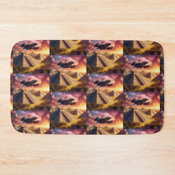 Item preview, Ancient Pyramids and Spaceship – Futuristic Sci‑Fi Design designed and sold by Dogandesighn.