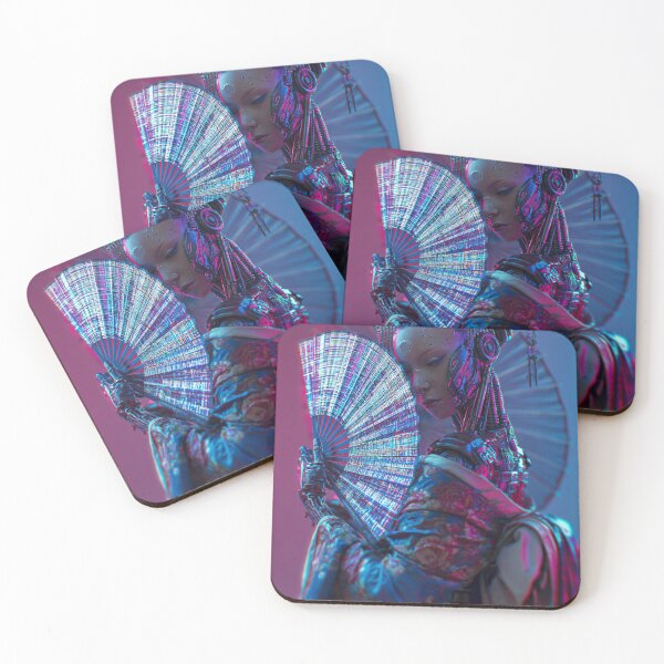 Item preview, Cyberpunk Geisha Android Portrait designed and sold by Visual Foundry.