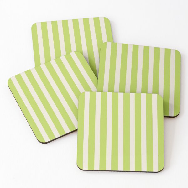 Item preview, Lime Green and Milk Stripes designed and sold by The Innocent Ghost Project.