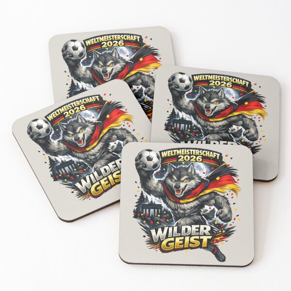 Item preview, German Wolf Football Fan Shirt designed and sold by Retro Arabica.