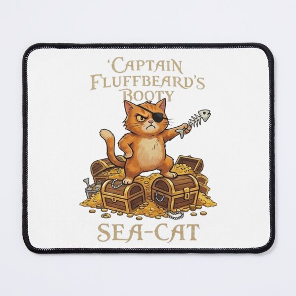 Artikelvorschau, Lustiges Piratenkatzen-Geschenk Kapitän Flauschbart Lustiges Piraten-Shirt für Katzenliebhaber Geschenk für Katzenpapa Seekatze entworfen und verkauft von Dev Mode.