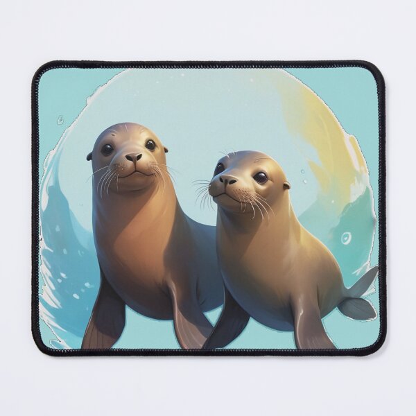 Item preview, Cute Sea Lions Ocean Duo designed and sold by Madhav Creations Studio.