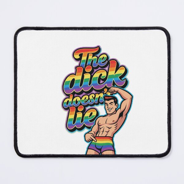 Item preview, The Dick Doesn't Lie Pride Muscle Man designed and sold by ZhivanCrimson.
