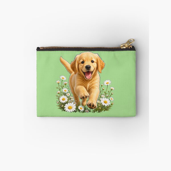 Item preview, Happy Golden Retriever Puppy in Daisy Field designed and sold by DarVibe Designs.