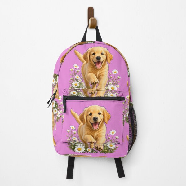Item preview, Happy Golden Retriever Puppy in Daisy Field designed and sold by DarVibe Designs.