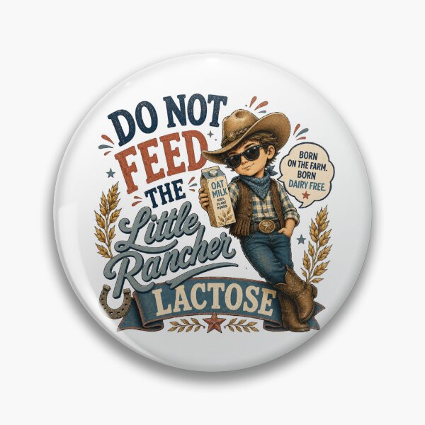 Item preview, Do Not Feed The Little Rancher Lactose – Dairy Free Cowboy Kids Gift – Lactose Intolerant Baby designed and sold by GibasVisuals.