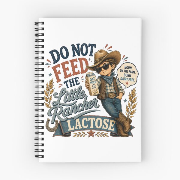 Item preview, Do Not Feed The Little Rancher Lactose – Dairy Free Cowboy Kids Gift – Lactose Intolerant Baby designed and sold by GibasVisuals.