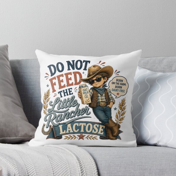 Item preview, Do Not Feed The Little Rancher Lactose – Dairy Free Cowboy Kids Gift – Lactose Intolerant Baby designed and sold by GibasVisuals.