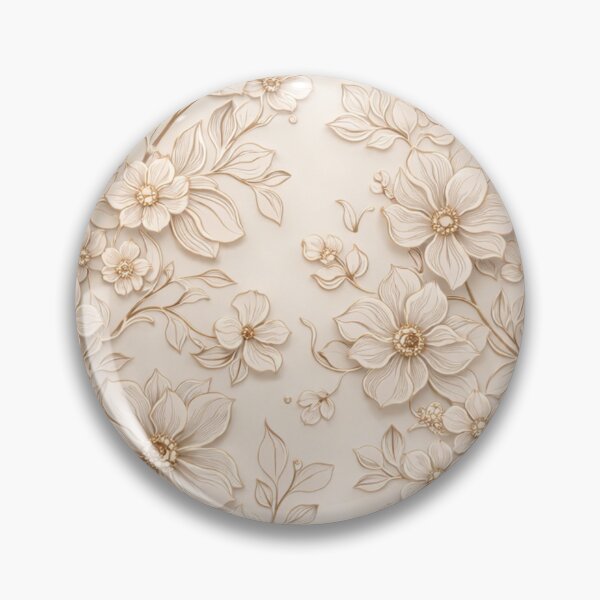 Item preview, Elegant Ivory & Gold Floral Wave Pattern designed and sold by Bellassi.