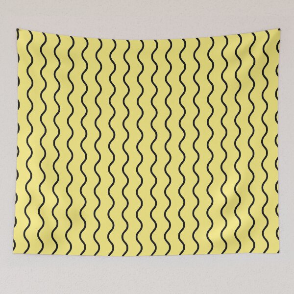 Item preview, Yellow And Black Waves Pattern designed and sold by pattern-archive.