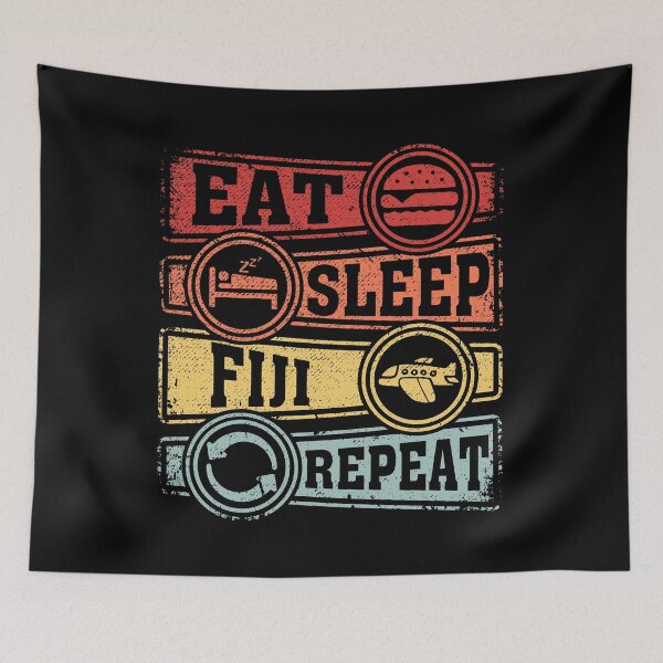 Item preview, Eat Sleep Fiji Repeat designed and sold by GabbyKash.