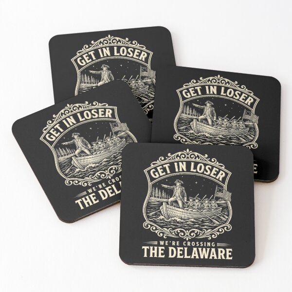 Item preview, Get In Loser Crossing Delaware Vintage Badge Shirt designed and sold by SofenArt.