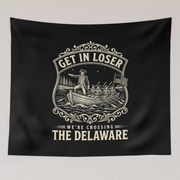 Item preview, Get In Loser Crossing Delaware Vintage Badge Shirt designed and sold by SofenArt.