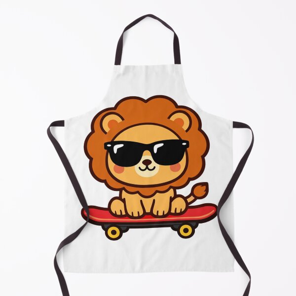 Item preview, Cool Lion Cub on Skateboard with Sunglasses Cute Kawaii Animal designed and sold by Owcomm.