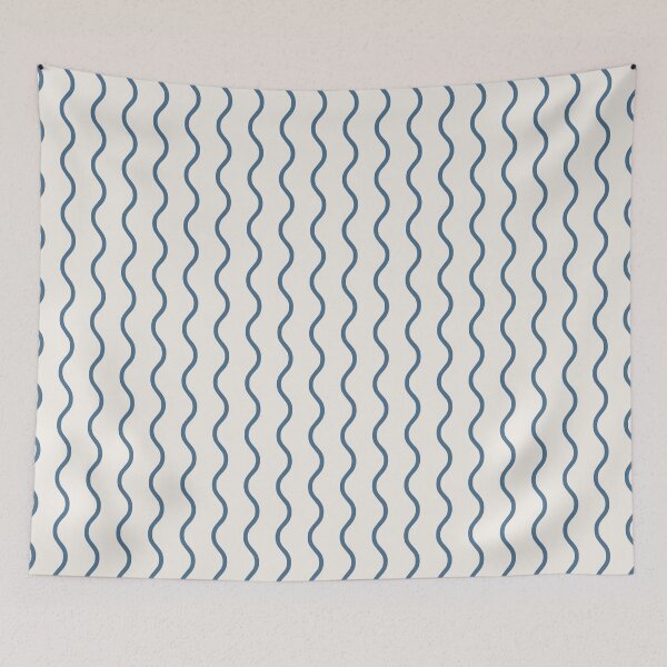 Item preview, Cream And Blue Waves Pattern designed and sold by pattern-archive.