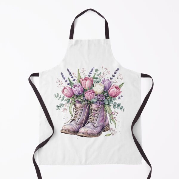 Item preview, Purple Tulip Boots Watercolor designed and sold by PetalGarden.