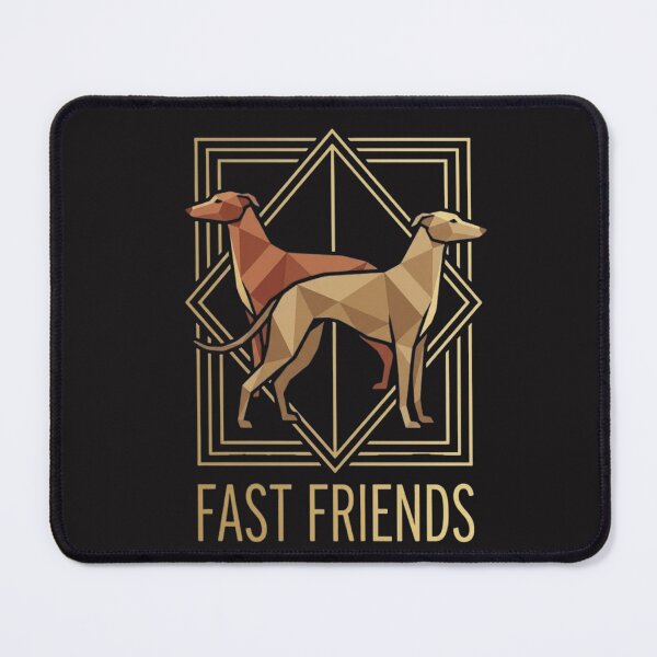 Item preview, Fast Friends Art Deco Geometric Greyhound Silhouettes designed and sold by GiggleInkTees.
