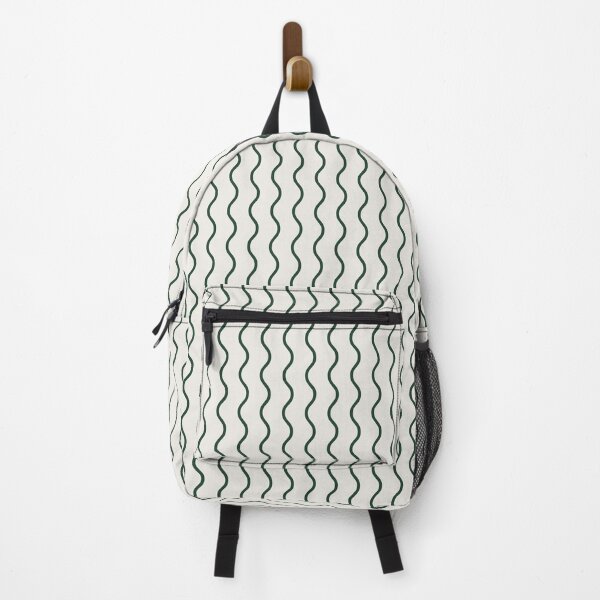 Item preview, Cream And Green Waves Pattern designed and sold by pattern-archive.