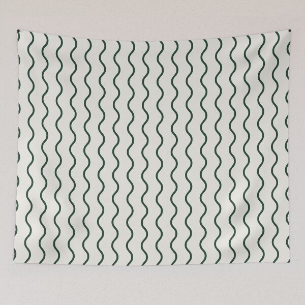Item preview, Cream And Green Waves Pattern designed and sold by pattern-archive.
