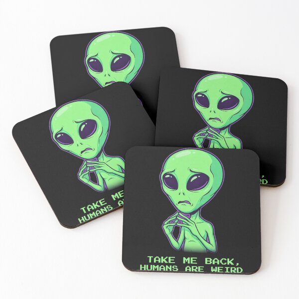 Item preview, ​Take Me Back Humans Are Weird Funny Alien Introvert Sarcastic Sci-Fi Cartoon designed and sold by Rahaf-shop9.