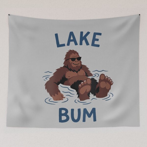 Item preview, Women's Funny Bigfoot Lake Bum V-Neck designed and sold by mjohnson9.