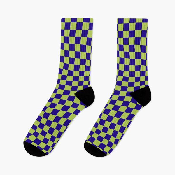 Item preview, Bright Green and Blue Checkered Pattern designed and sold by The Innocent Ghost Project.