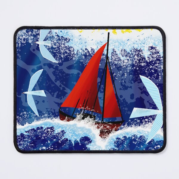Item preview, Sailboat in Choppy Waters designed and sold by Andrew  Hitchen.