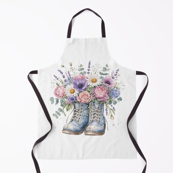Item preview, Blue Cottagecore Floral Boots designed and sold by PetalGarden.