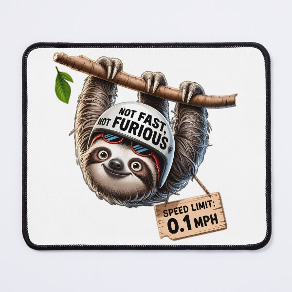 Item preview, Not Fast Not Furious Sloth Helmet Humor designed and sold by OlizaPrint.