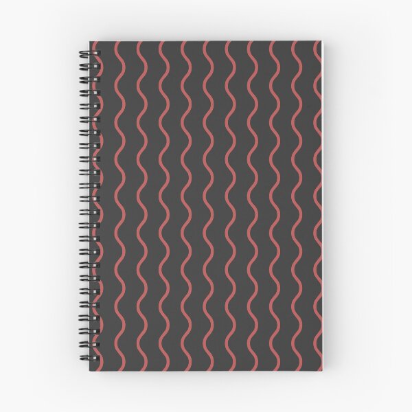 Item preview, Charcoal And Red Waves Pattern designed and sold by pattern-archive.