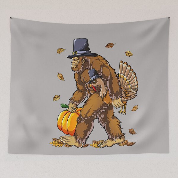 Item preview, Bigfoot Pilgrim Turkey Pumpkin Thanksgiving Day Boys Men designed and sold by GreggRoss.