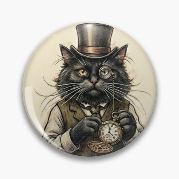Item preview, Steampunk Cat Gift Funny Gentleman Cat Victorian Black Cat  Lover Dark Academia Cat Portrait Shirt designed and sold by Dev Mode.