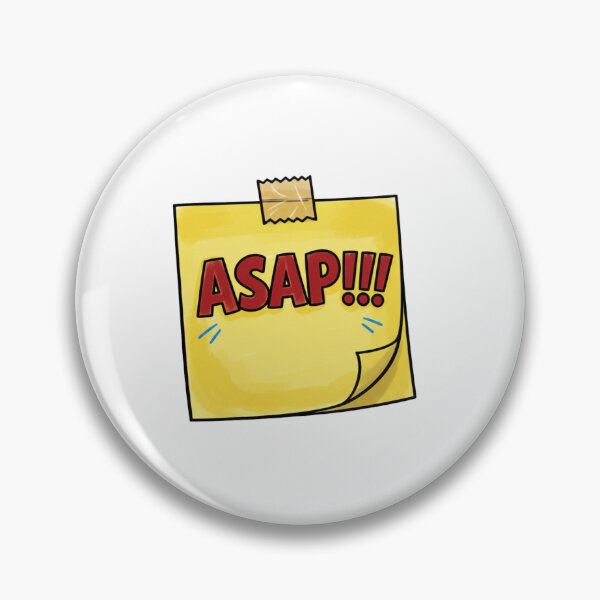 Item preview, ASAP!!! Funny Sticky Note Sticker — Office Humor Gift designed and sold by Inka Moon Design.