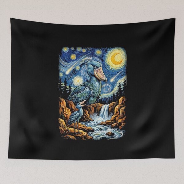 Item preview, Blue Heron Starry Night Van Gogh Style Art Shirt designed and sold by SofenArt.