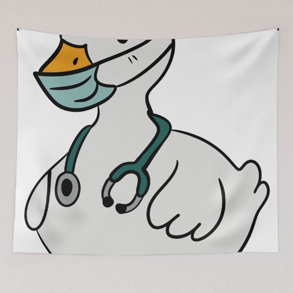 Item preview, Cute Doctor Goose - Hero Nurse White Bird with Mask and Stethoscope designed and sold by LYAN-STORE.