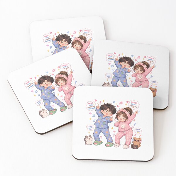 Item preview, Copy of Funny Chibi Couple After Shopping | Sleepy Girlfriend & Chaotic Boyfriend Kawaii Sticker designed and sold by J&J's Creation.