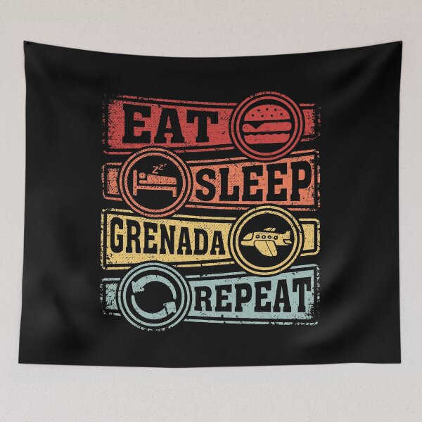 Item preview, Eat Sleep Grenada Repeat designed and sold by GabbyKash.