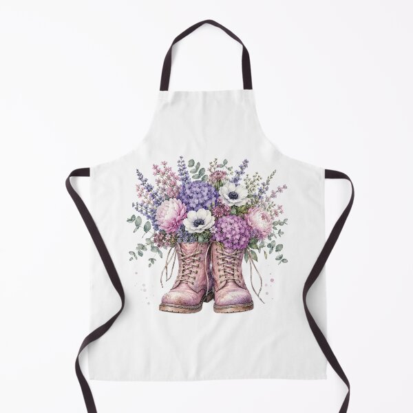 Item preview, Pink Floral Boots Watercolor designed and sold by PetalGarden.