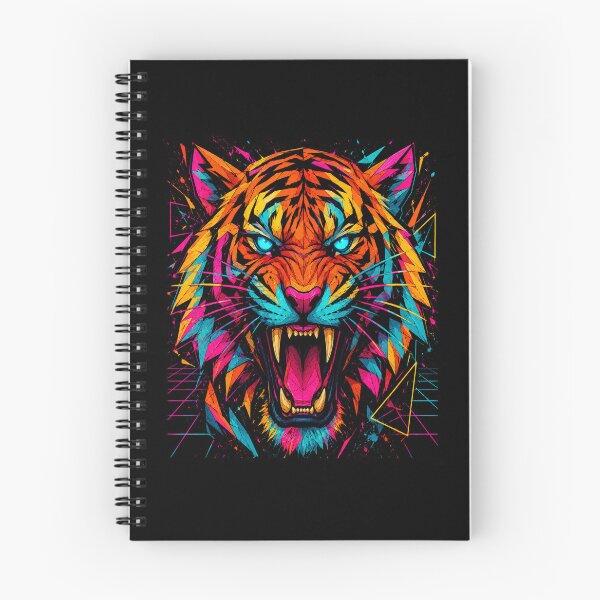 Item preview, Neon Geometric Tiger Pop Art Roar designed and sold by Artisticanvas.