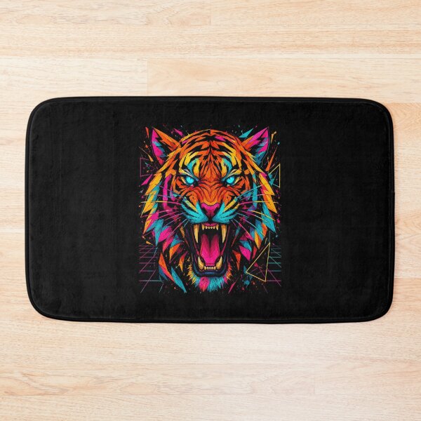 Item preview, Neon Geometric Tiger Pop Art Roar designed and sold by Artisticanvas.