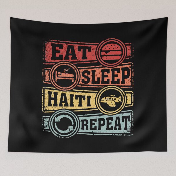 Item preview, Eat Sleep Haiti Repeat designed and sold by GabbyKash.