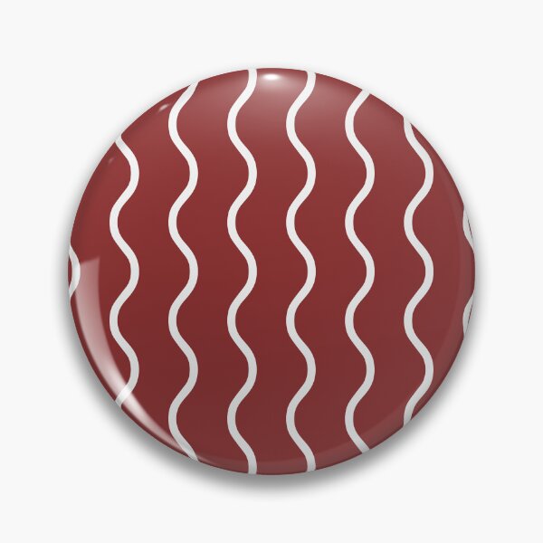 Item preview, Brick Red And White Waves Pattern designed and sold by pattern-archive.