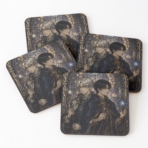 Item preview, Mystic Sorcerers: Elegant Stained Glass Wizards Art designed and sold by Soluna Studio.