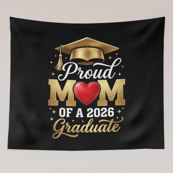 Item preview, Proud Mom of 2026 Graduate Gold Foil Shirt designed and sold by SofenArt.