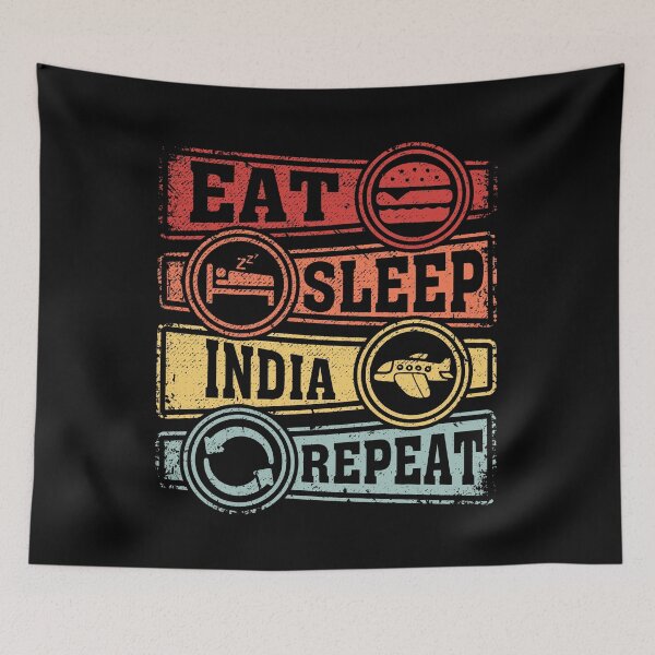 Item preview, Eat Sleep India Repeat designed and sold by GabbyKash.