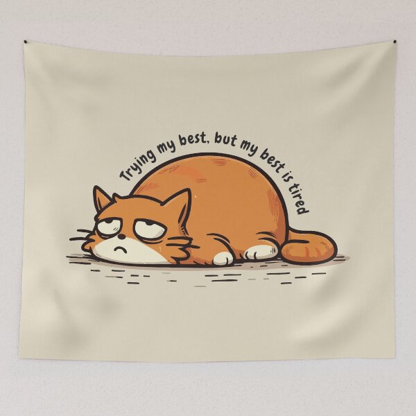 Item preview, Trying My Best But My Best Is Tired – Relatable Burnout Quote designed and sold by Scaryzz.