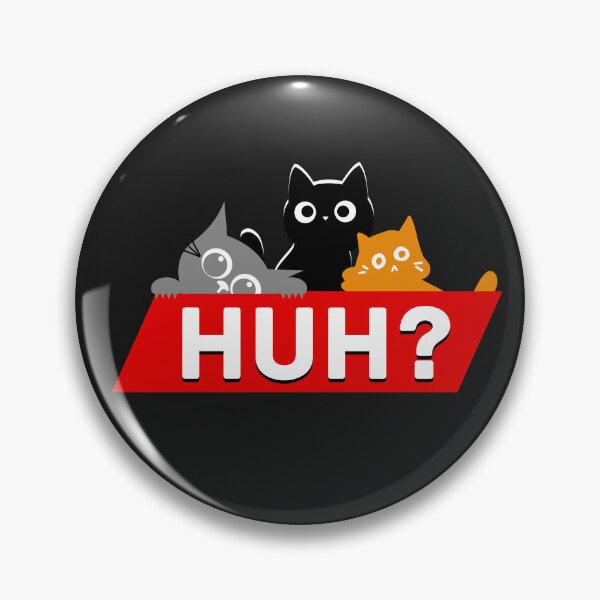Item preview, "Huh?" Multicolor Cartoonized Cats Meme designed and sold by CDPrintsDesigns.